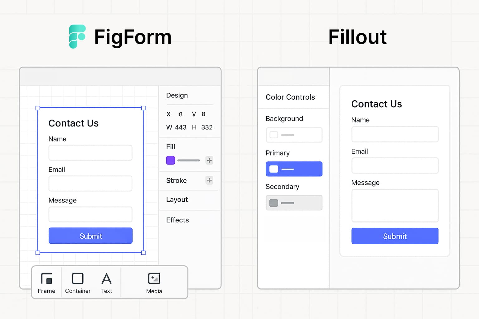 FigForm vs Fillout: Figma-style design meets modern form building